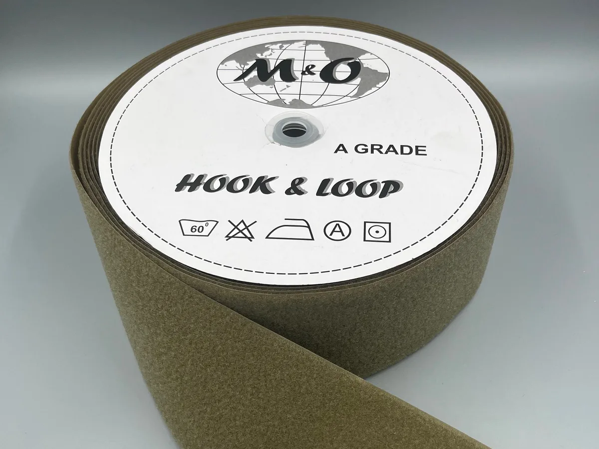 Велькро лента M&O 100мм 100% нейлон TAN петля