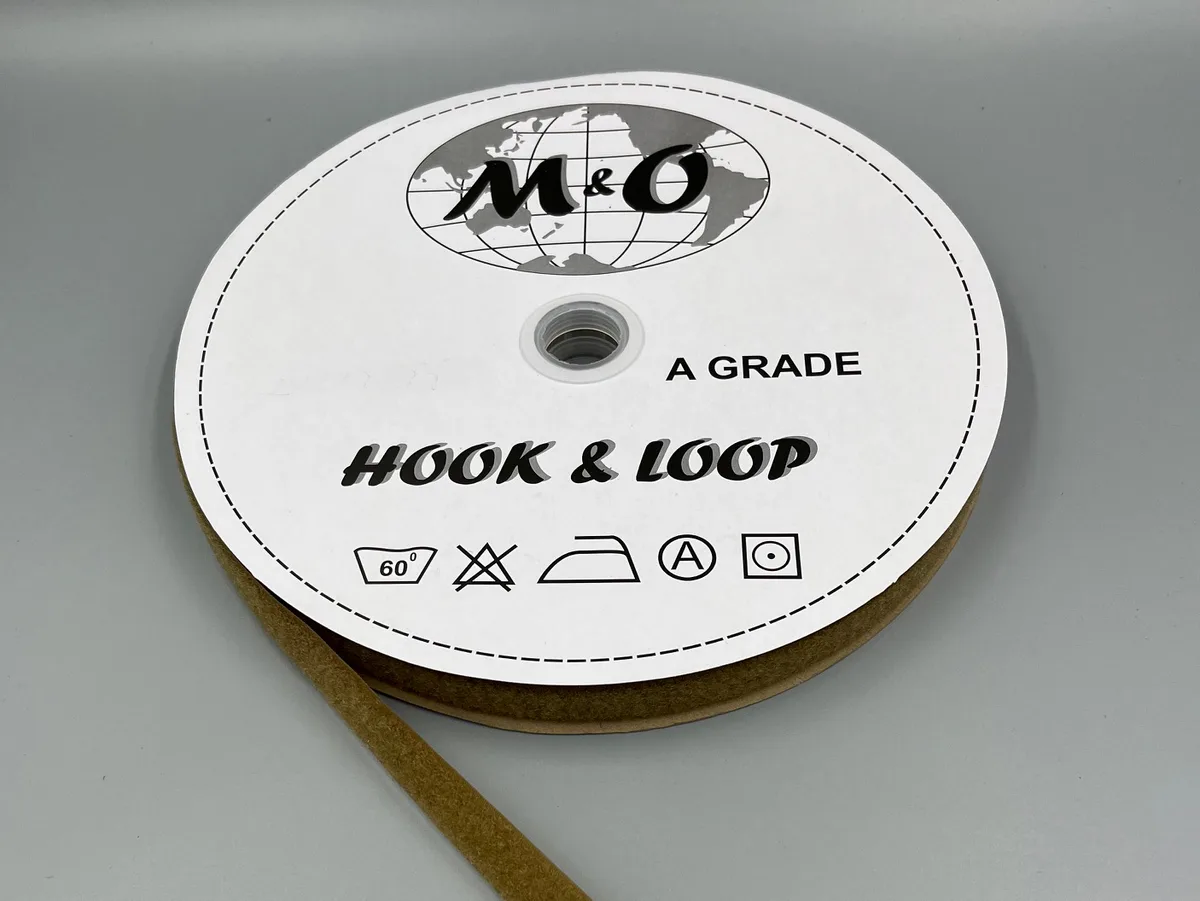 Велькро лента  M&O 20мм 100% нейлон Cayot Brown петля