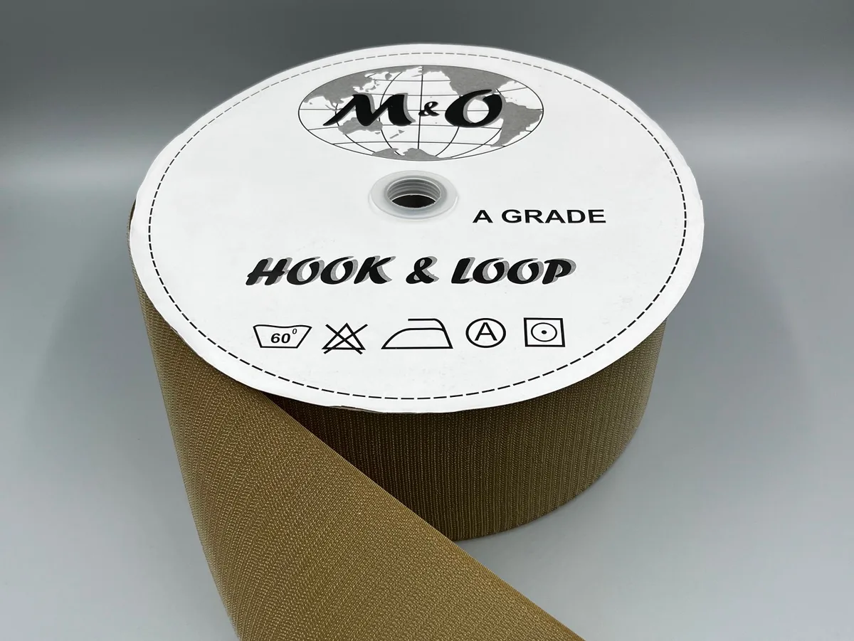 Велькро лента M&O 100мм 100% нейлон Cayot Brown крючок