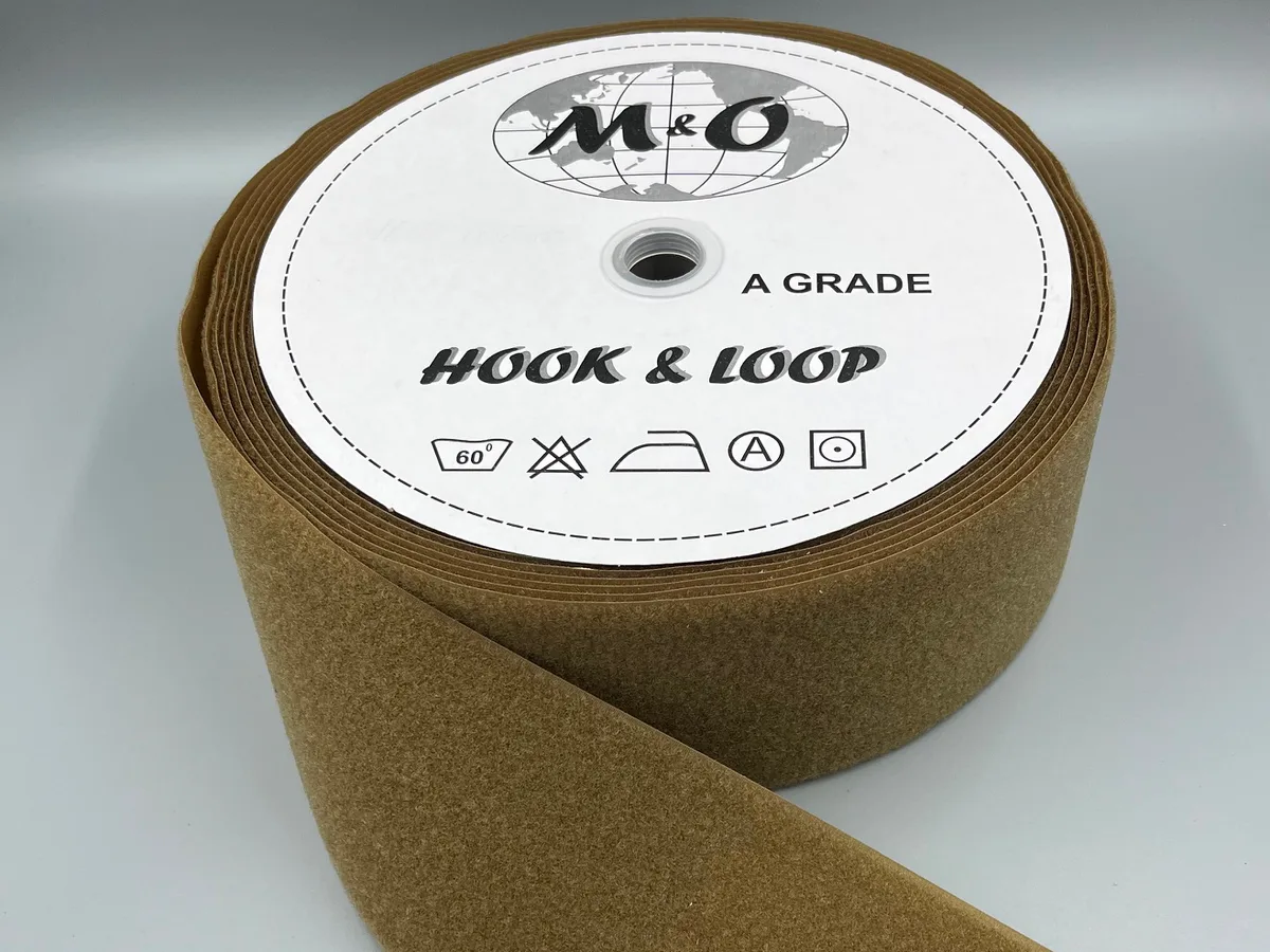 Велькро лента M&O 100мм 100% нейлон Cayot Brown петля