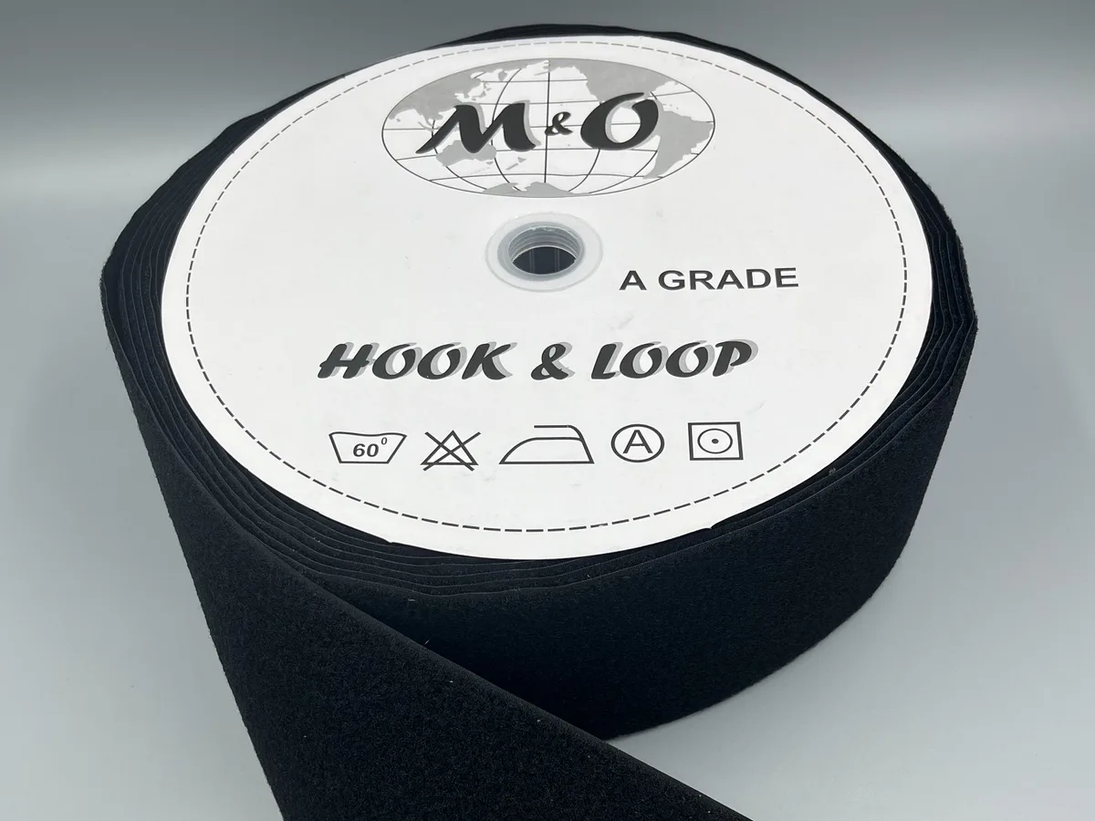 елькро лента M&O 100мм 100% нейлон черная петля